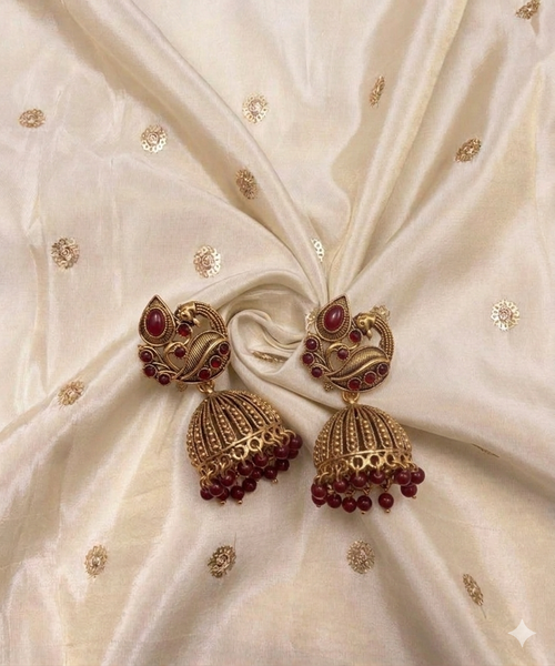 BANI RED  JHUMKA