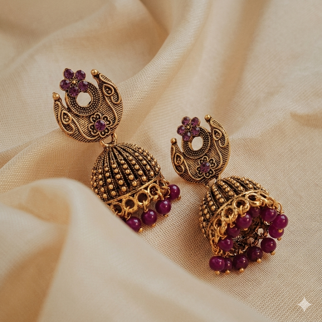 CHANDINI VIOLET JHUMKA