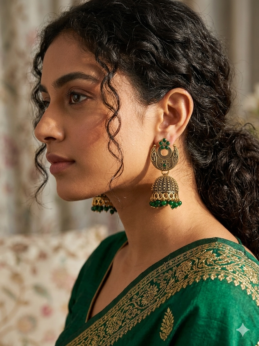 CHANDINI GREEN JHUMKA