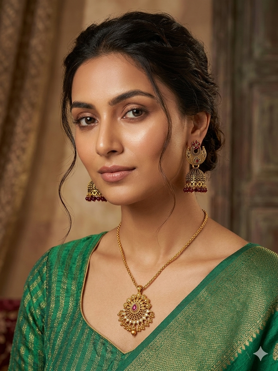 CHANDINI MAROON JHUMKA