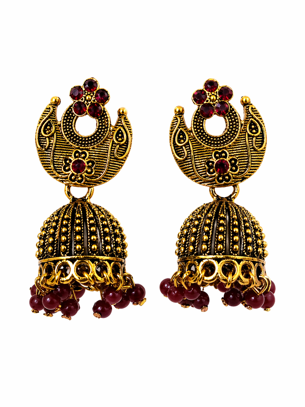 CHANDINI MAROON JHUMKA