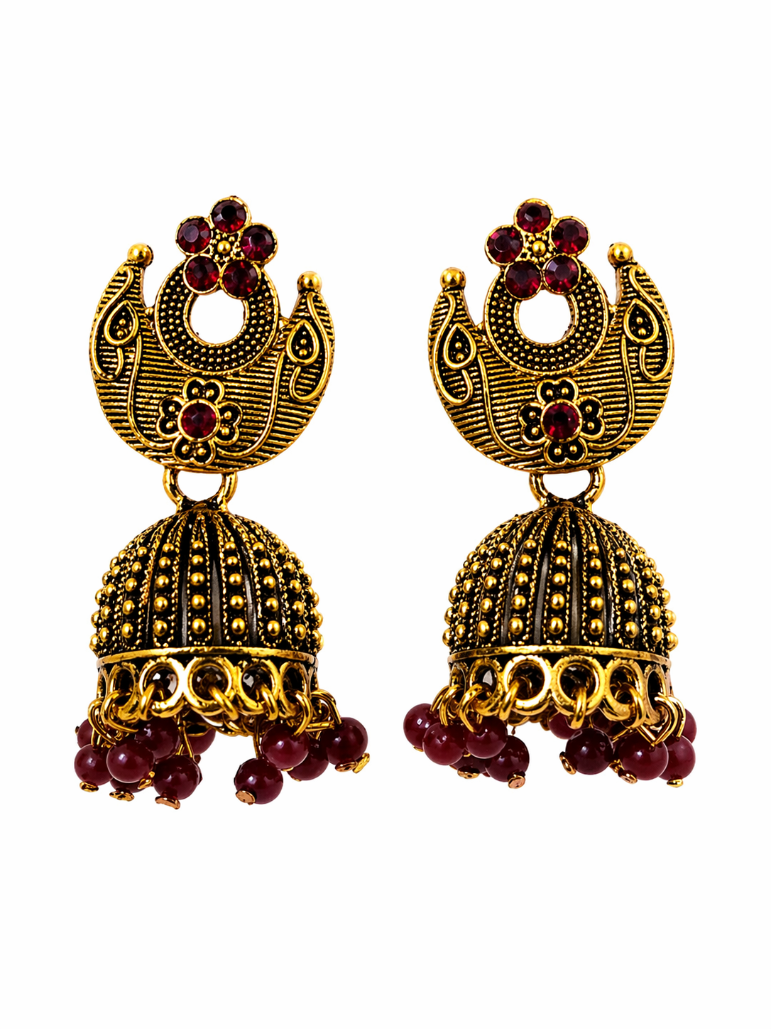CHANDINI MAROON JHUMKA