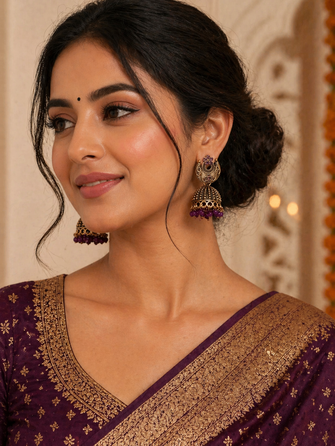 CHANDINI VIOLET JHUMKA